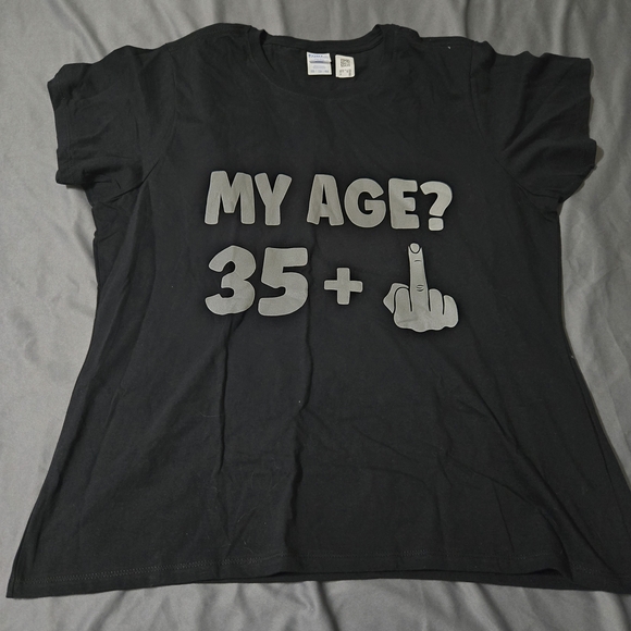 My Age? 35 plus 1 mens T-shirt XXL birthday shirt funny Humor Black New - Picture 1 of 3